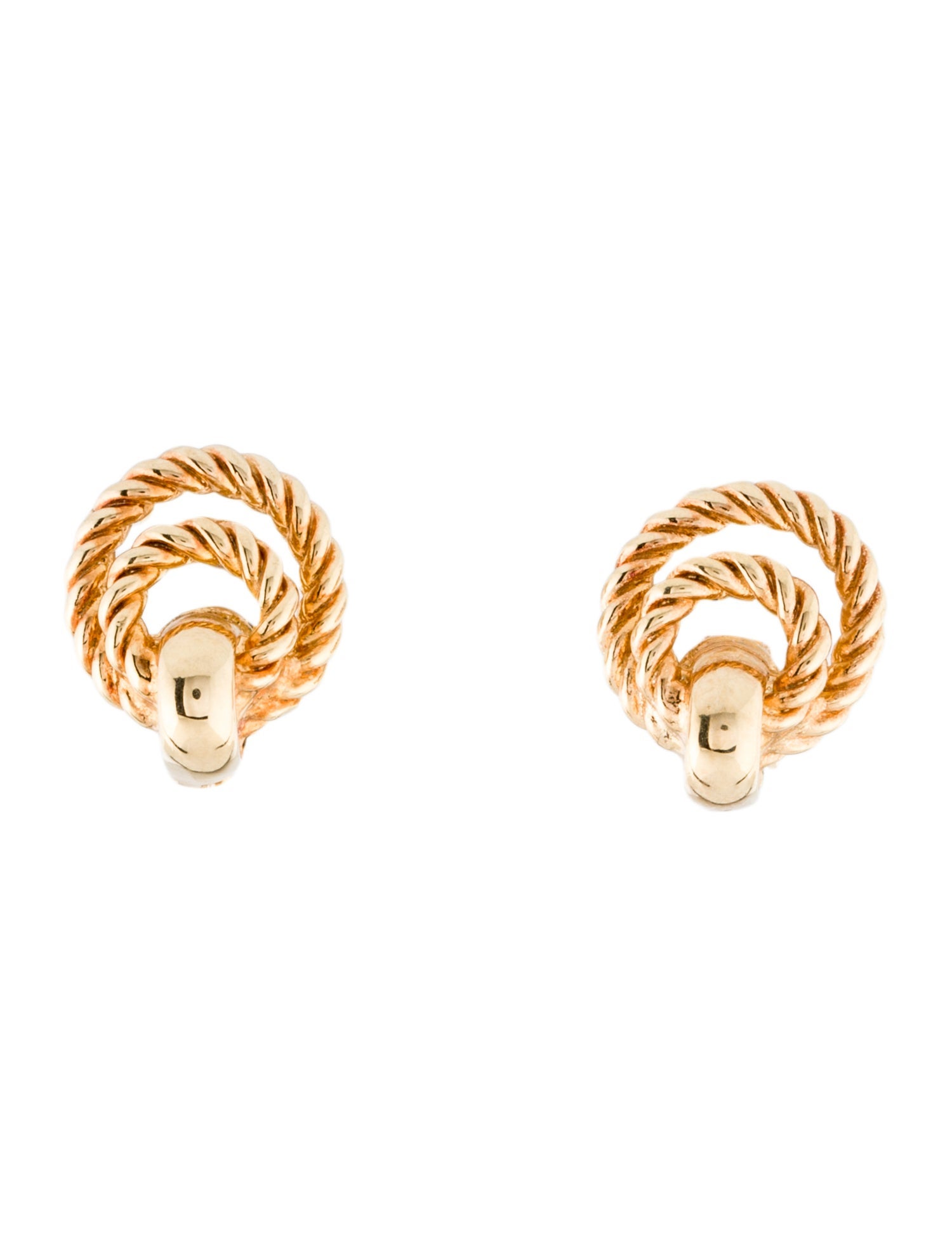Christian Dior Vintage Double Rope Clip-On Earrings